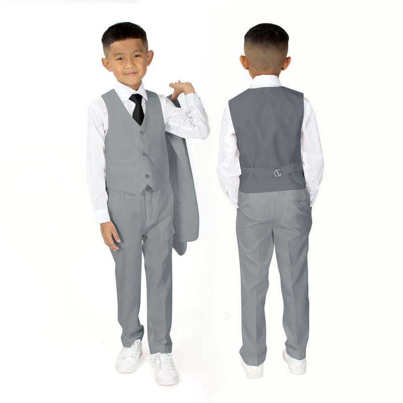 Spring Notion Big Boys' Modern Fit Grey Suit Set 12 - Image 3